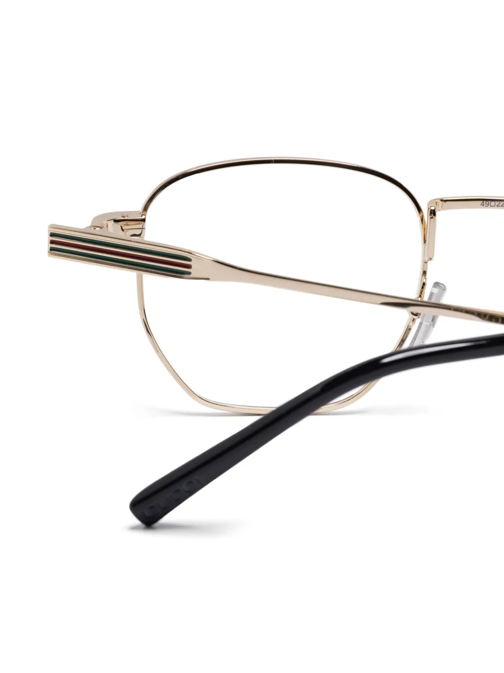 Gucci Eyewear Bril met vierkant montuur Goud