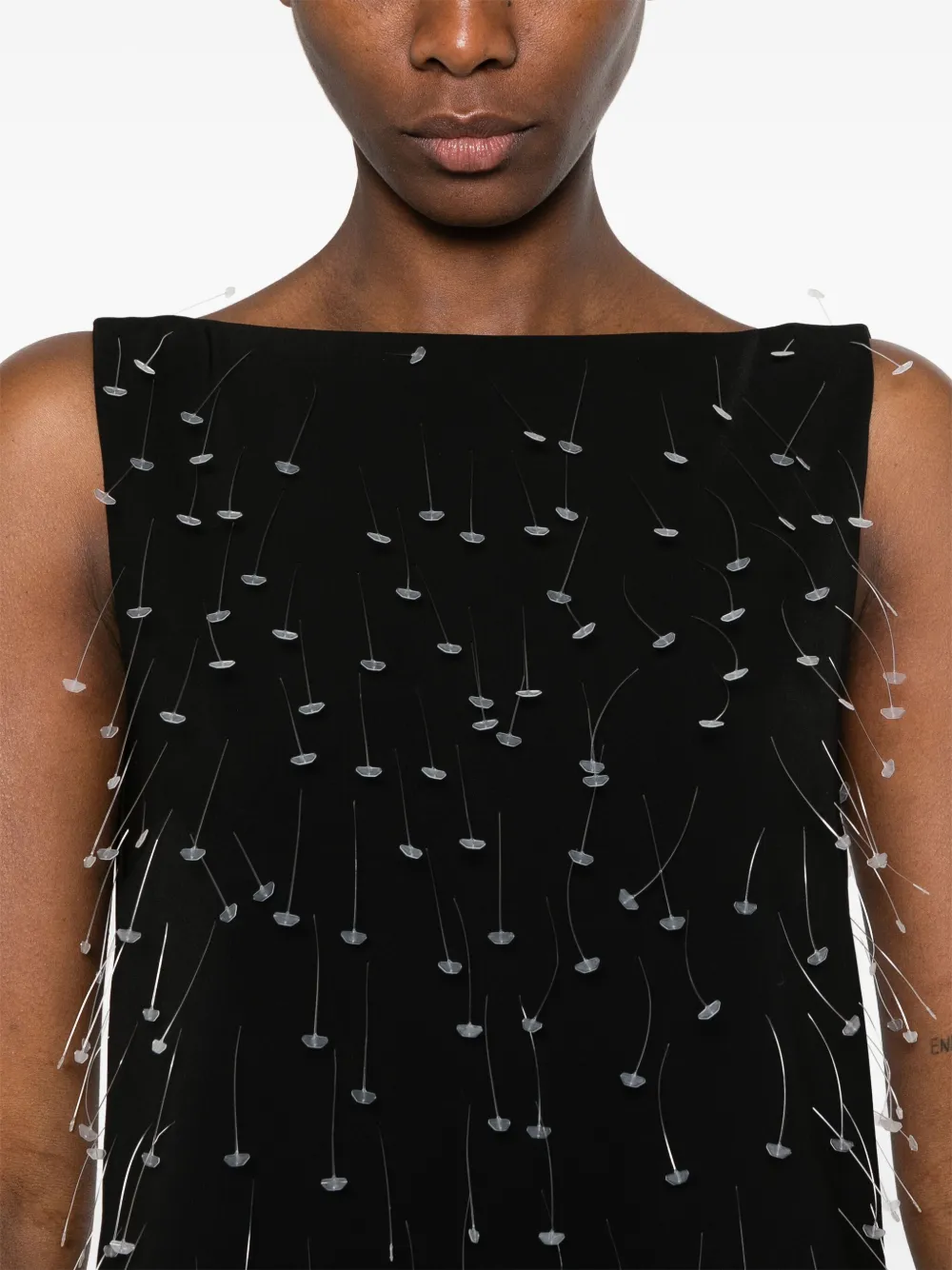 Moschino Tagging-Barbs mini-jurk Zwart