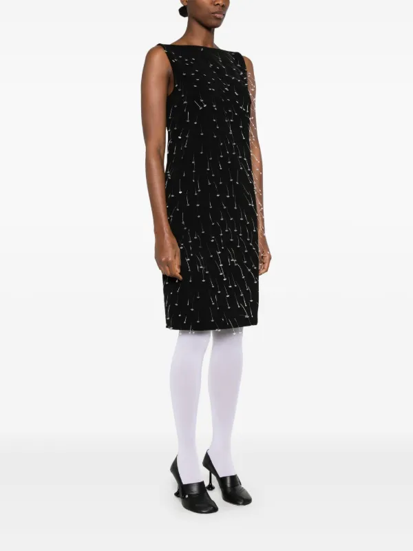 Moschino tagging-barbs Mini Dress | Black | FARFETCH