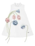 JESSIE AND JAMES floral-appliqué dress - White