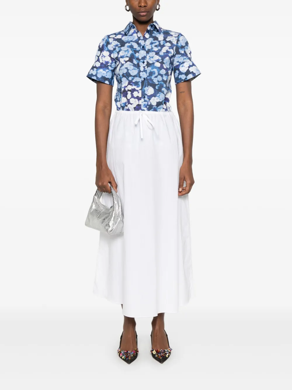 ERDEM Blouse met bloemenprint - Blauw