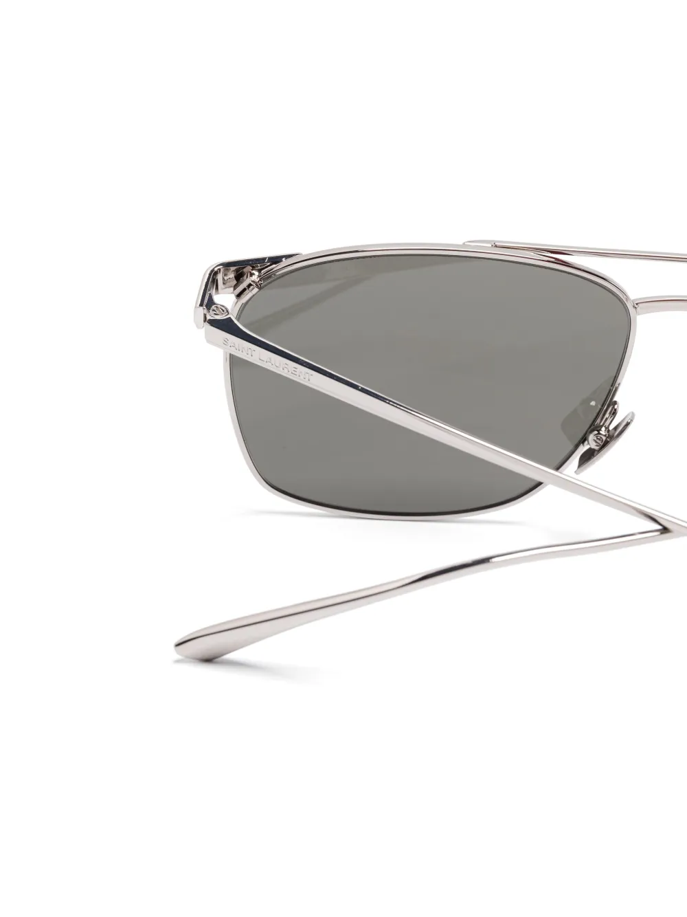 Saint Laurent Eyewear Zonnebril met piloten montuur Zilver