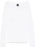 PINKO long-sleeve gauze T-shirt - White