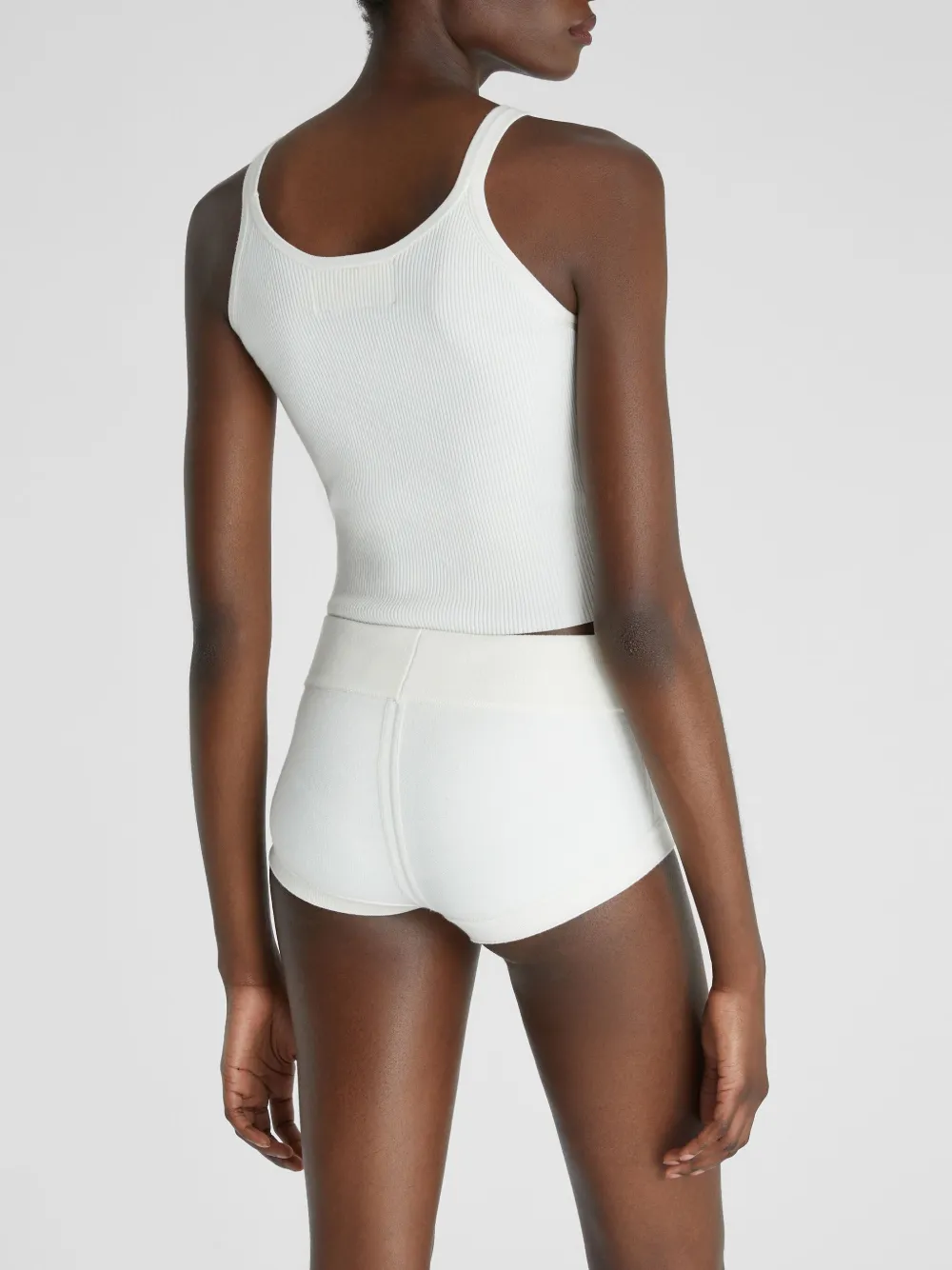 Ermanno Scervino Geribbelde tanktop Wit