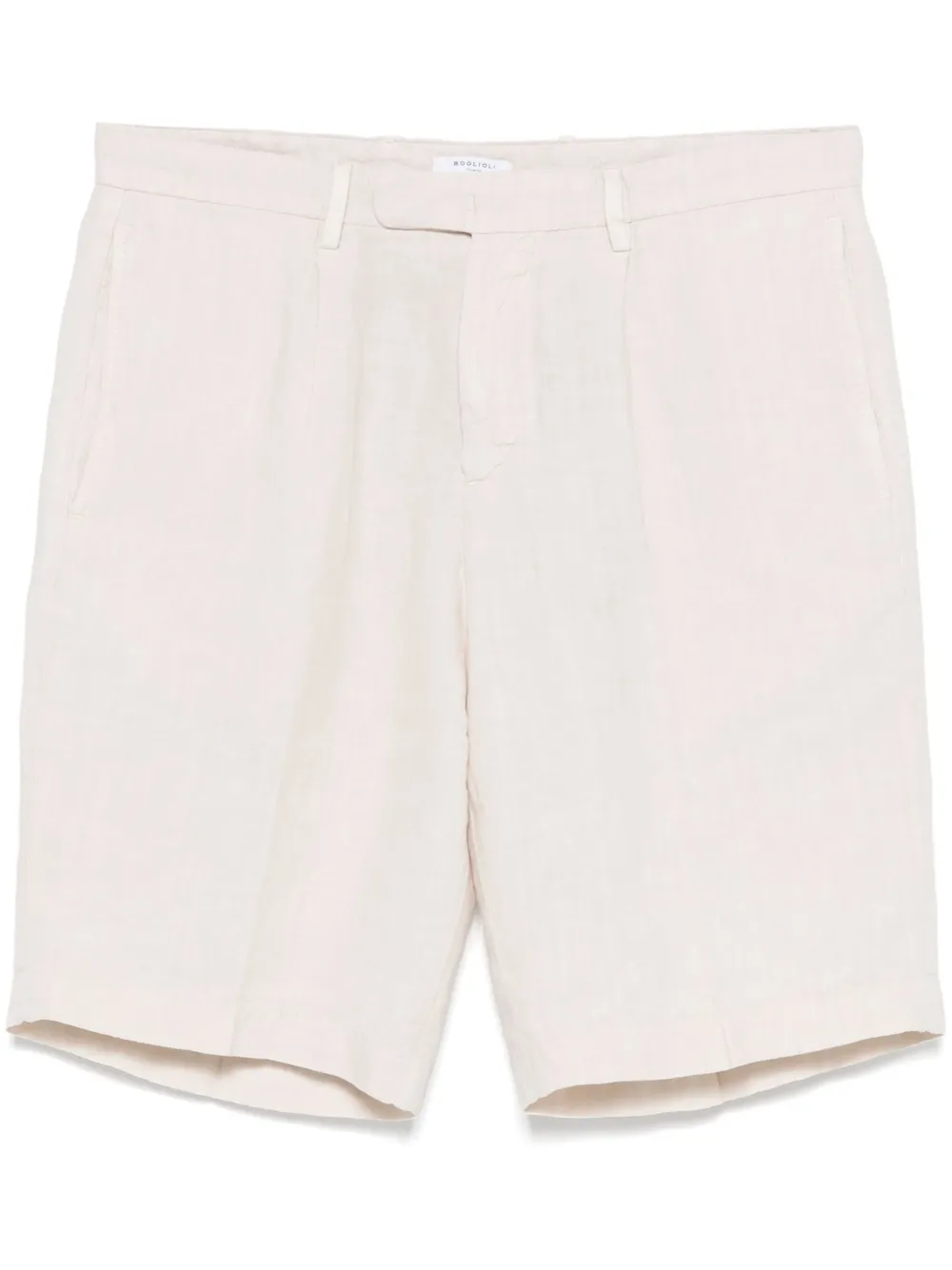 Boglioli Linnen chino shorts Beige