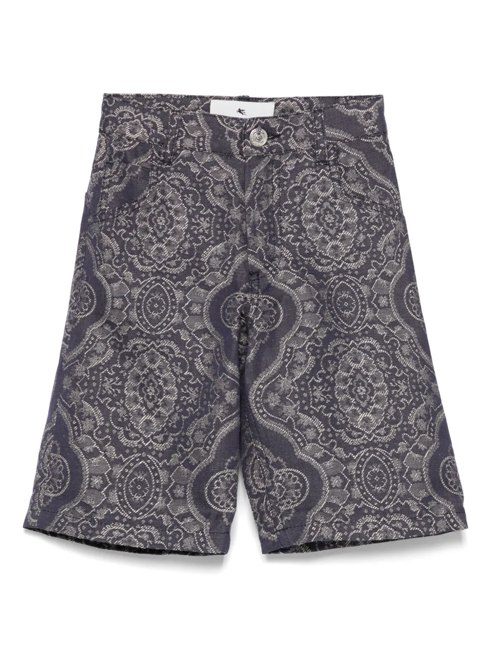 ETRO KIDS patterned-jacquard shorts | Blue | Image 1