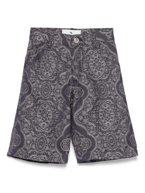 ETRO KIDS patterned-jacquard shorts