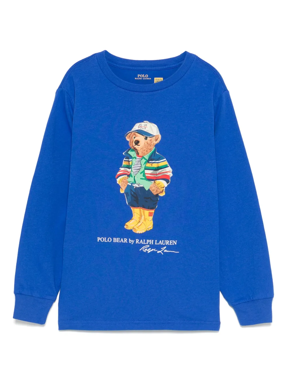 POLO RALPH LAUREN KIDS T-shirt met teddybeerprint Blauw