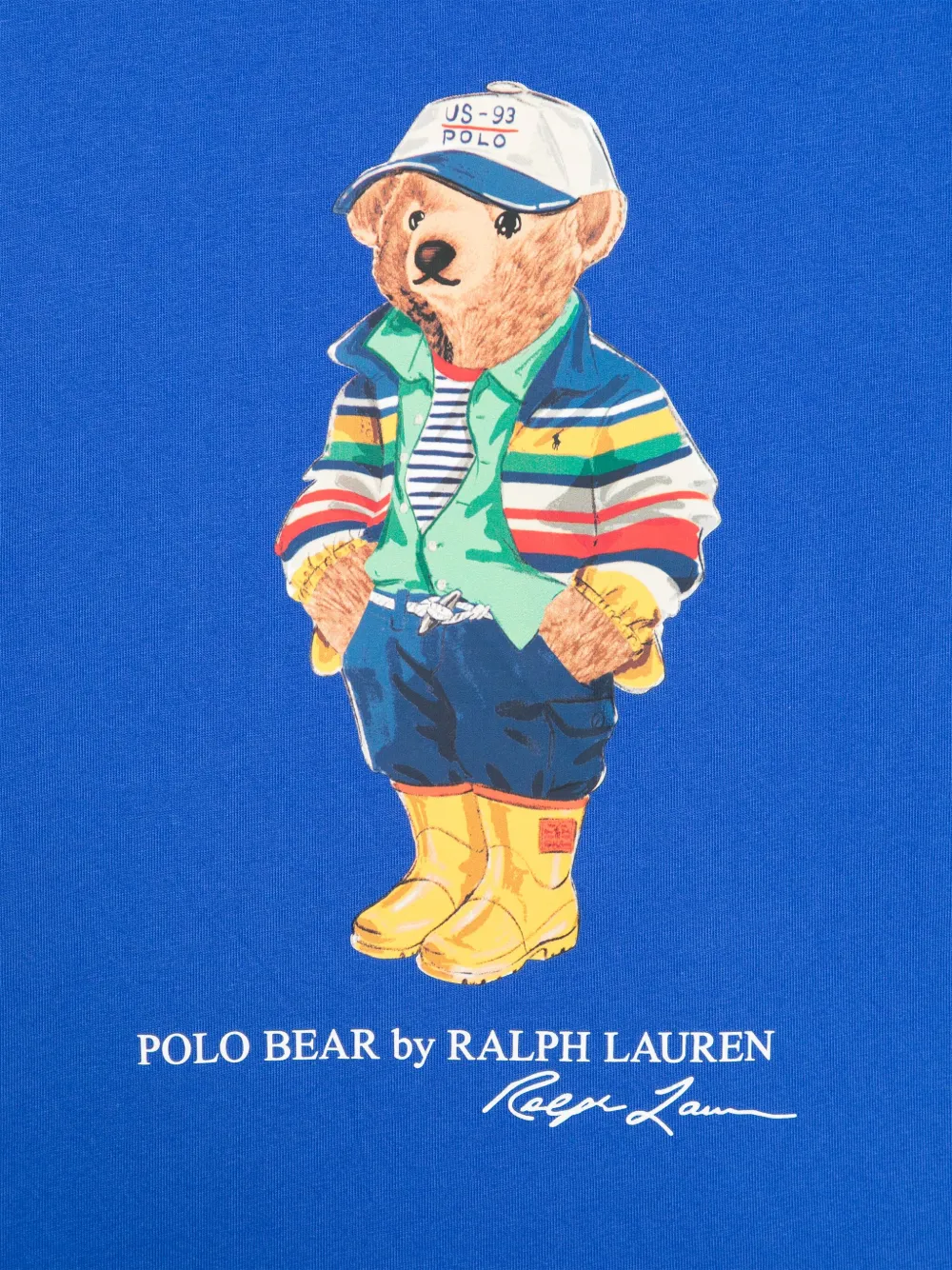POLO RALPH LAUREN KIDS T-shirt met teddybeerprint Blauw