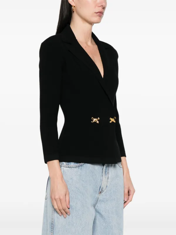 エリザベッタ フランキ ジャケット トップステッチ ジュエルロゴ ELISABETTA FRANCHI(エリザベッタ フランキ) ジャケット