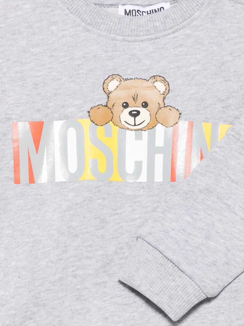 Moschino Kids Sweater met teddybeerprint Grijs
