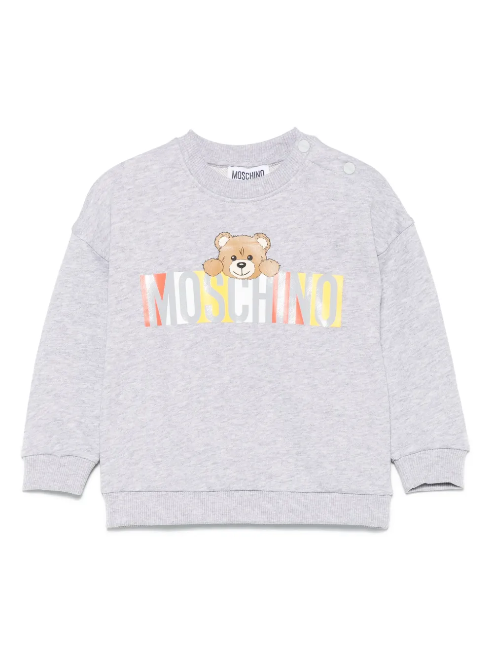 Moschino Kids Sweater met teddybeerprint Grijs