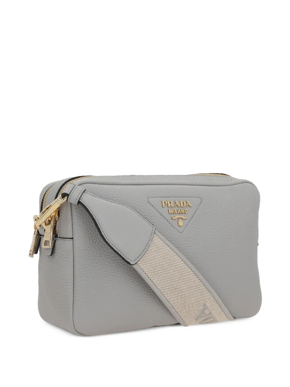 Prada Leren crossbodytas Grijs
