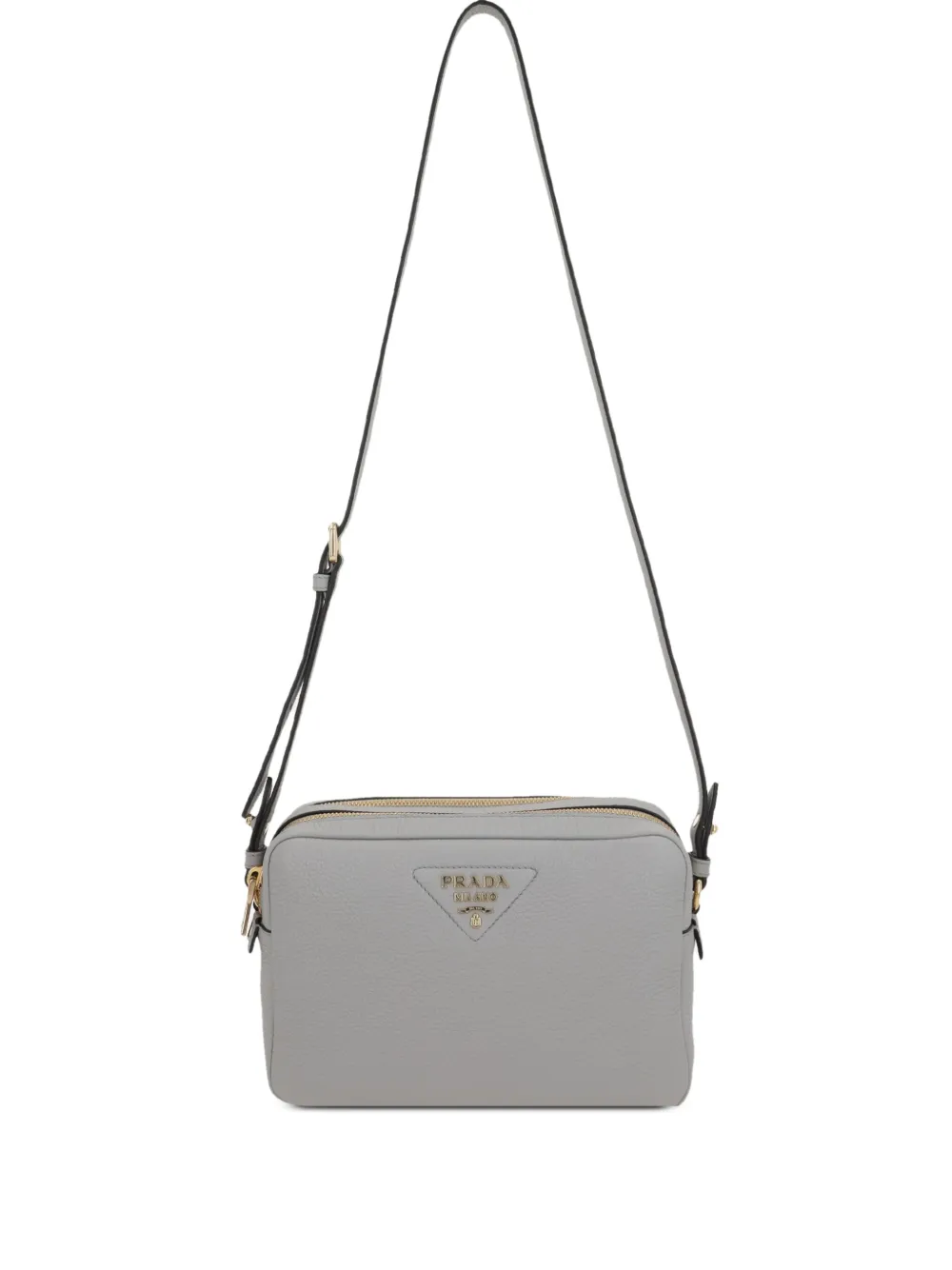 Prada Leren crossbodytas Grijs