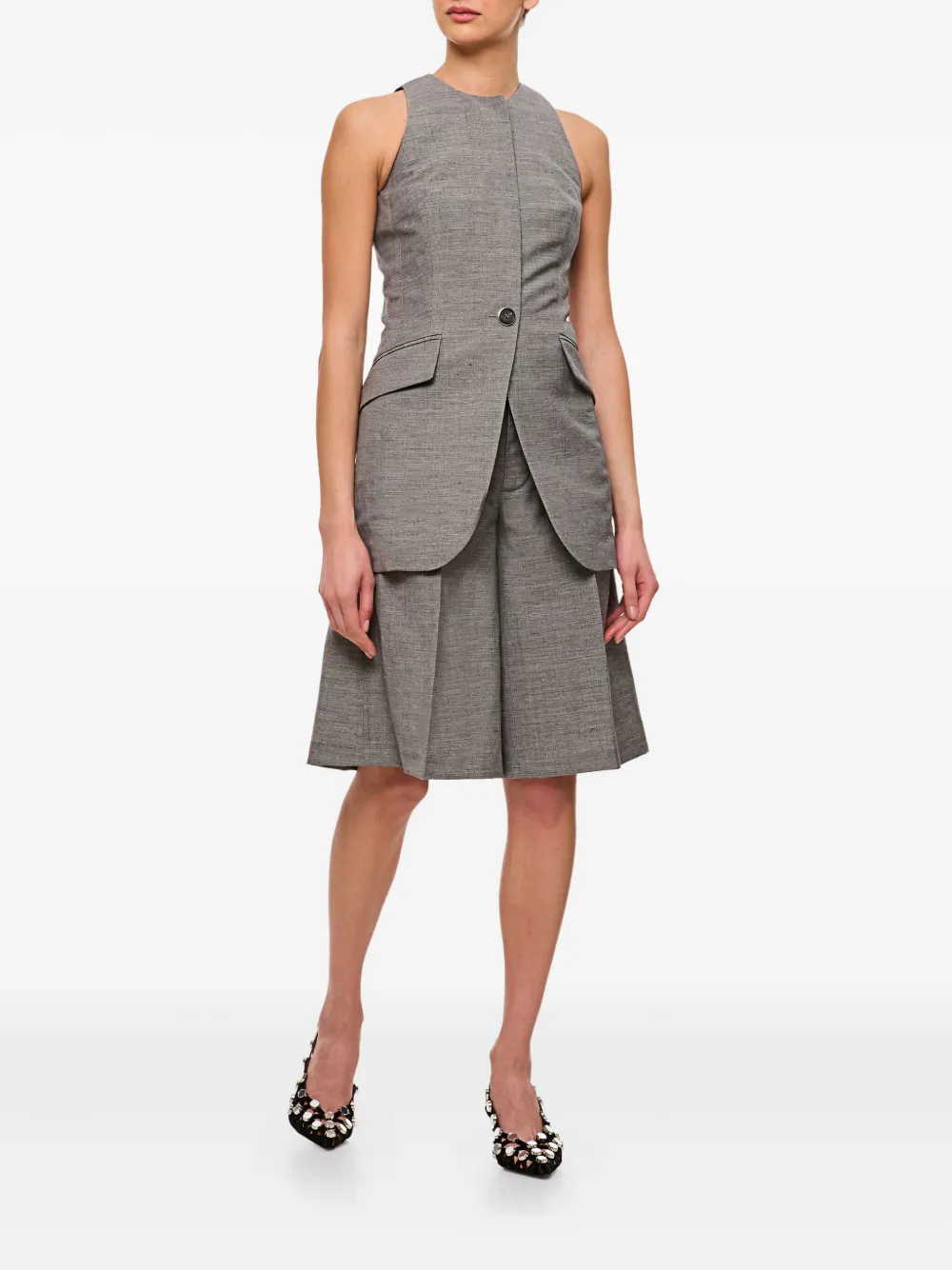 Durazzi Milano High waist shorts Grijs