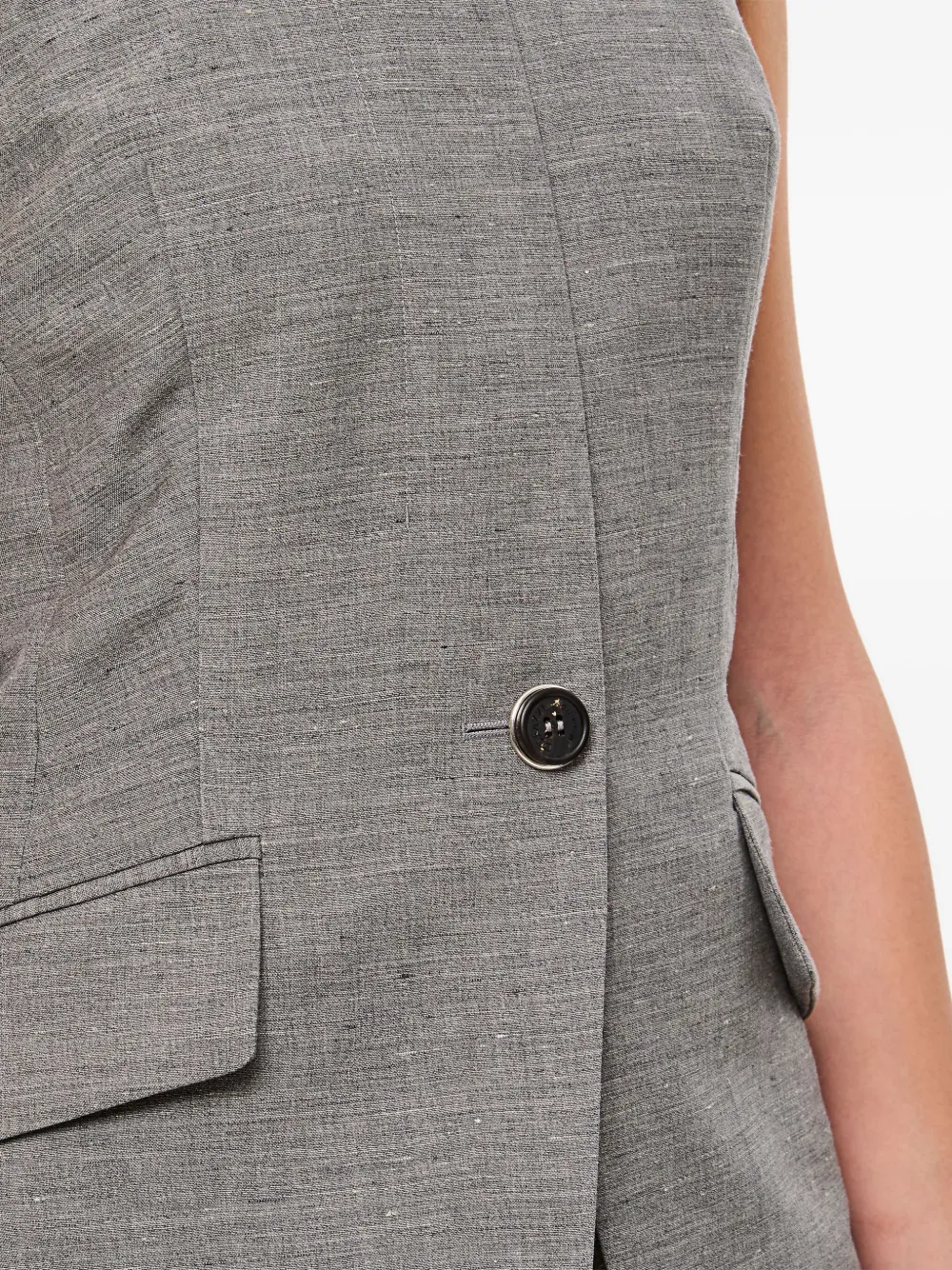 Durazzi Milano Halter-neck Waistcoat In Gray
