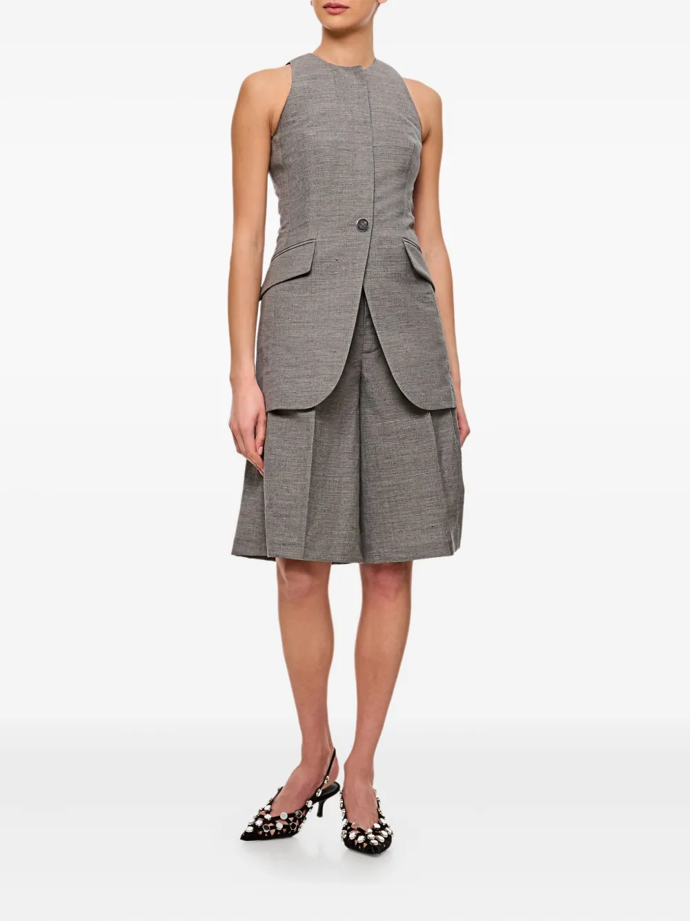 Durazzi Milano Halter-neck Waistcoat In Gray