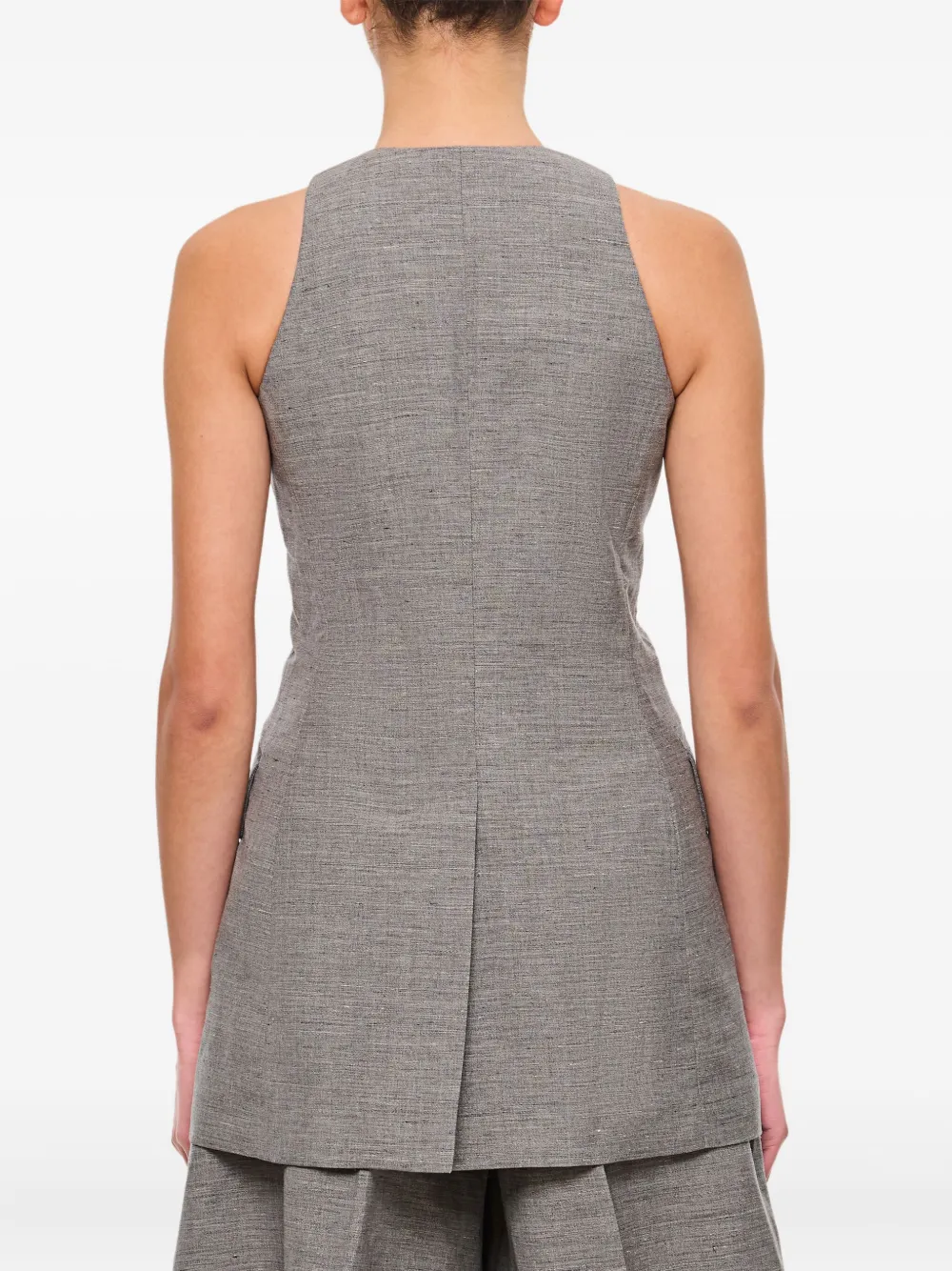 Durazzi Milano Halter-neck Waistcoat In Gray