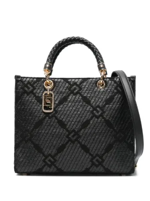 トートバッグ ELISABETTA FRANCHI Woman Tote bags Black BS12A 110 Buy Elisabetta Franchi Black Medium Tote Bag in Faux Leather
