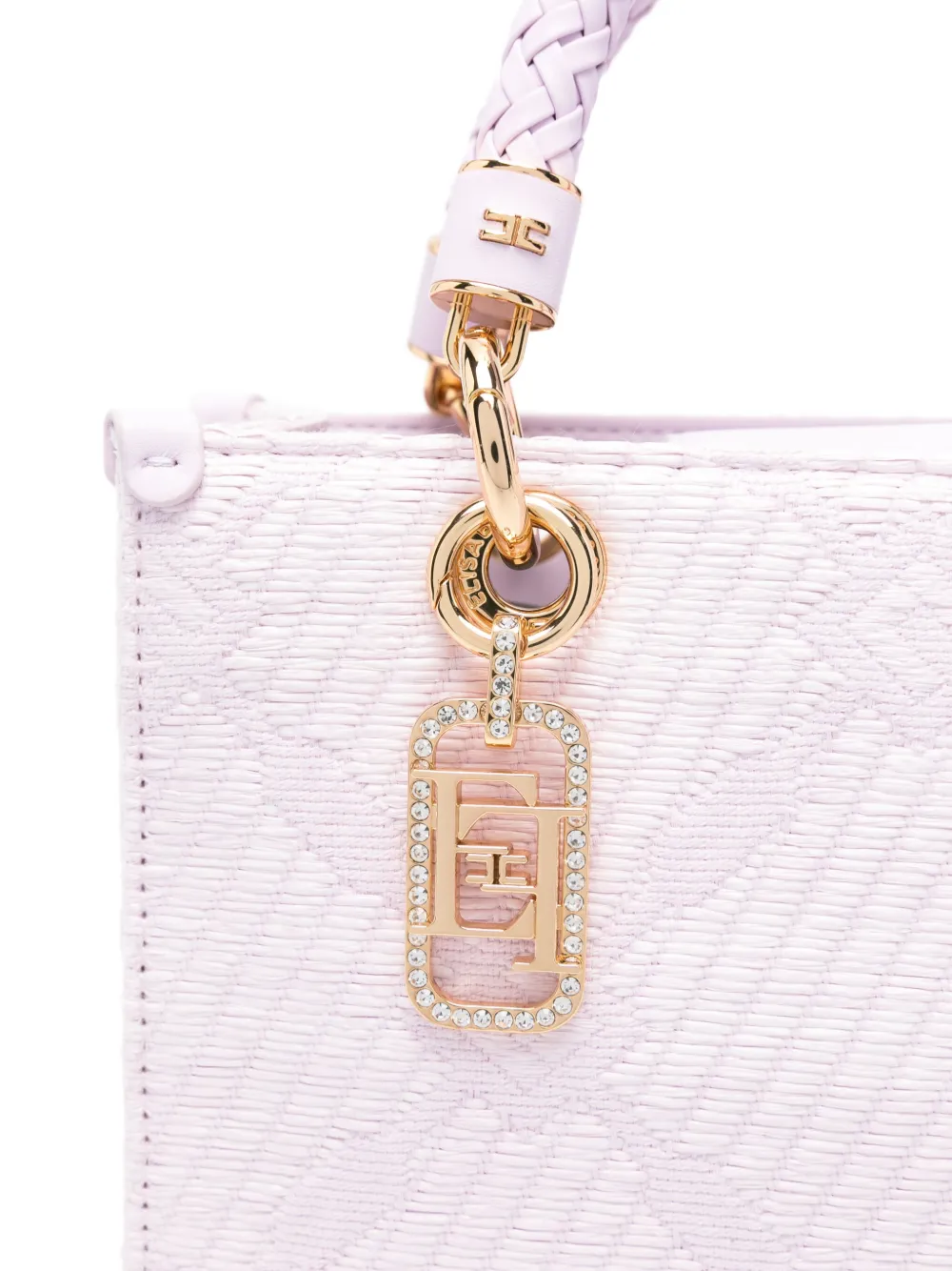 ELISABETTA FRANCHI PATTERNED-JACQUARD TOTE BAG