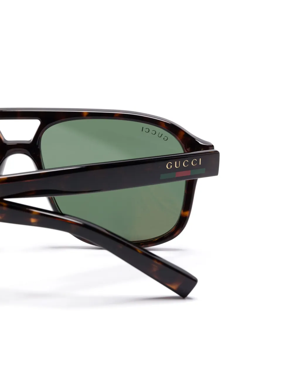 Gucci Eyewear Zonnebril met piloten montuur Bruin