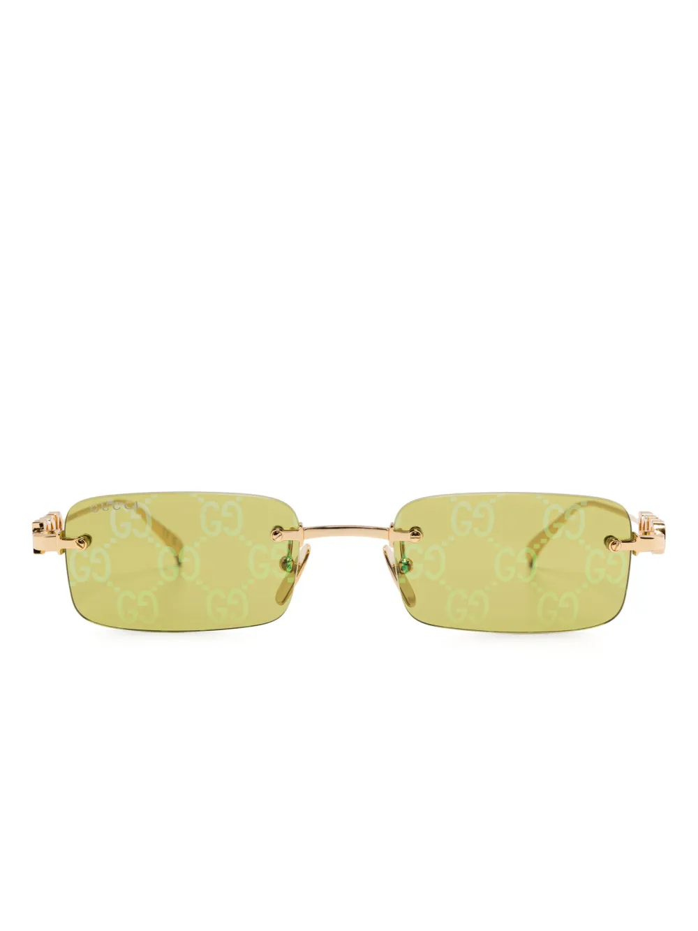 Gucci Eyewear Zonnebril met randloze montuur Goud