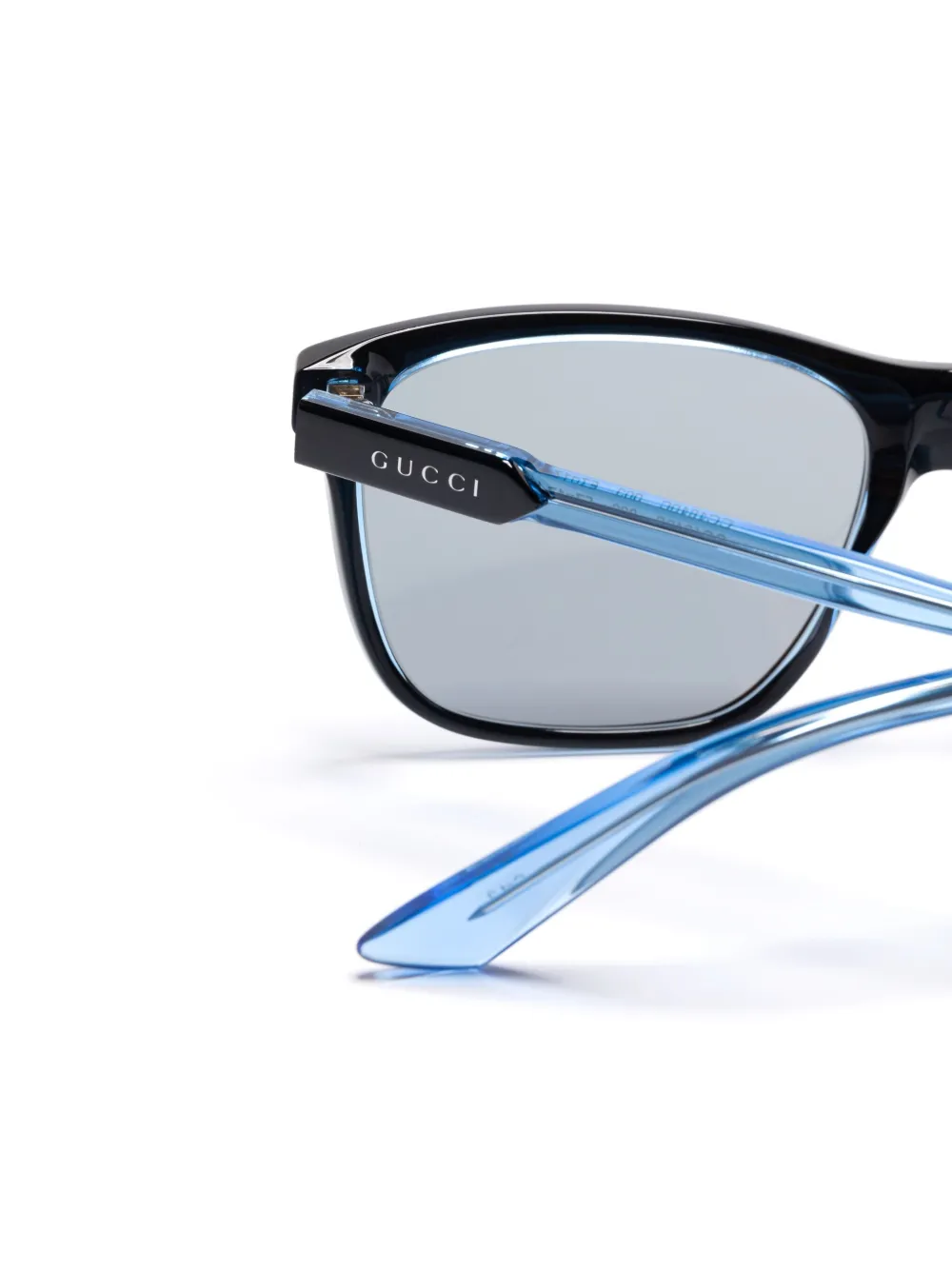 Gucci Eyewear Zonnebril met vierkant montuur Blauw