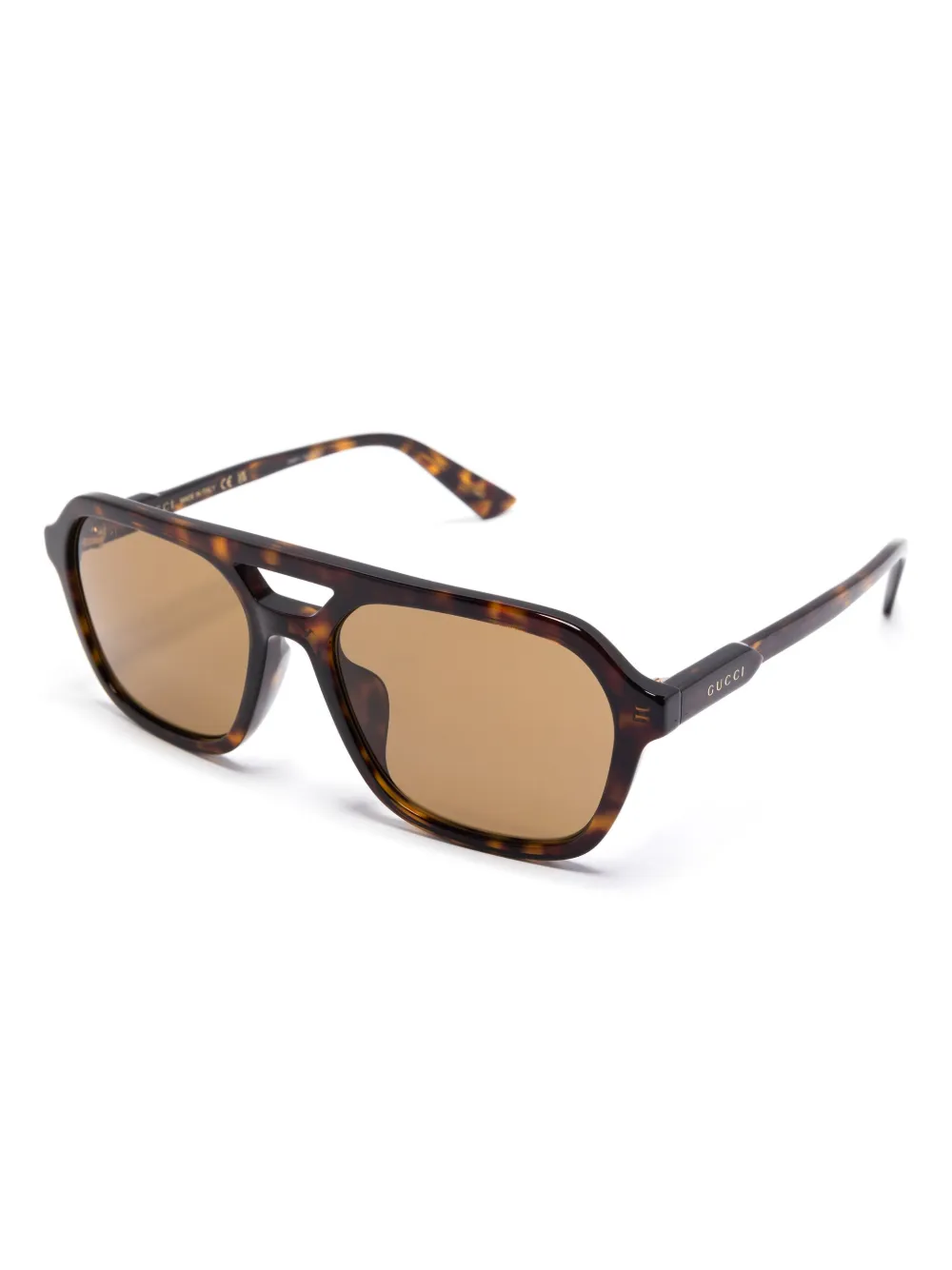 Gucci Eyewear Zonnebril met piloten montuur - Bruin