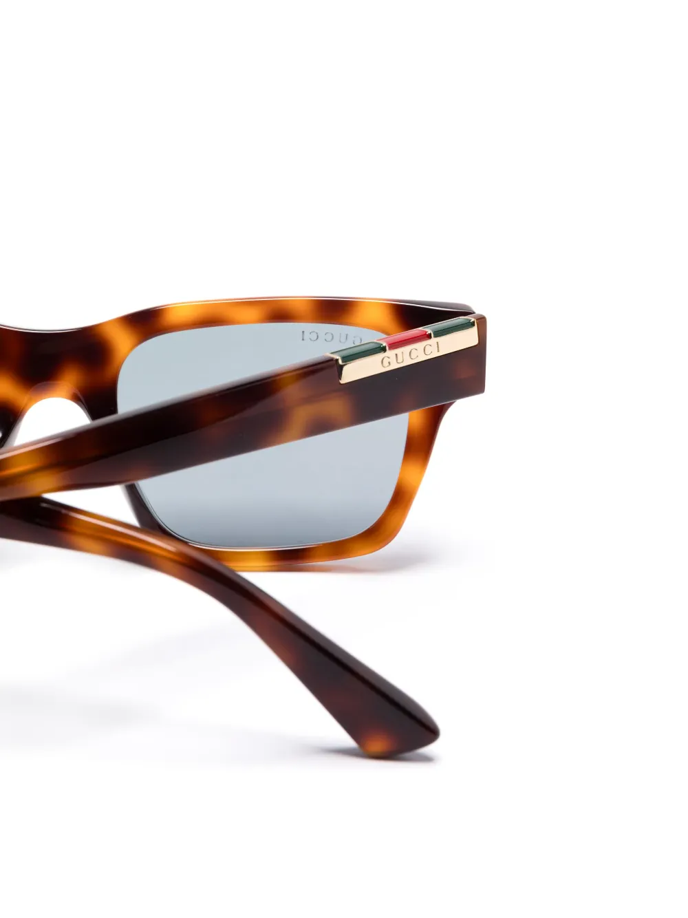 Gucci Eyewear Zonnebril met vierkant montuur Bruin