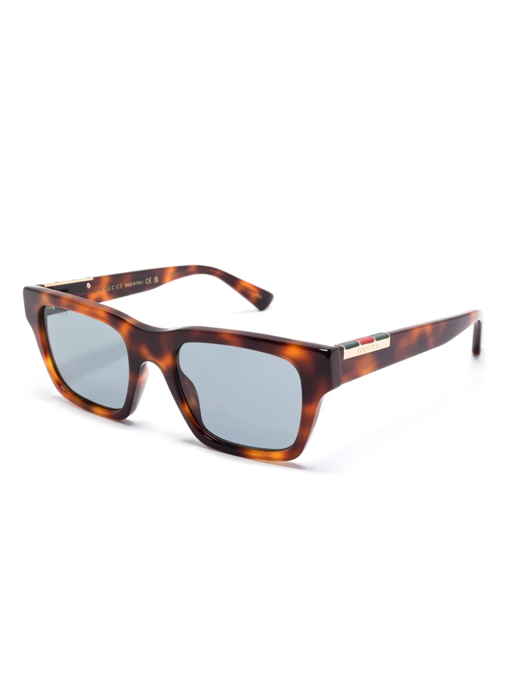 Gucci Eyewear Zonnebril met vierkant montuur - Bruin