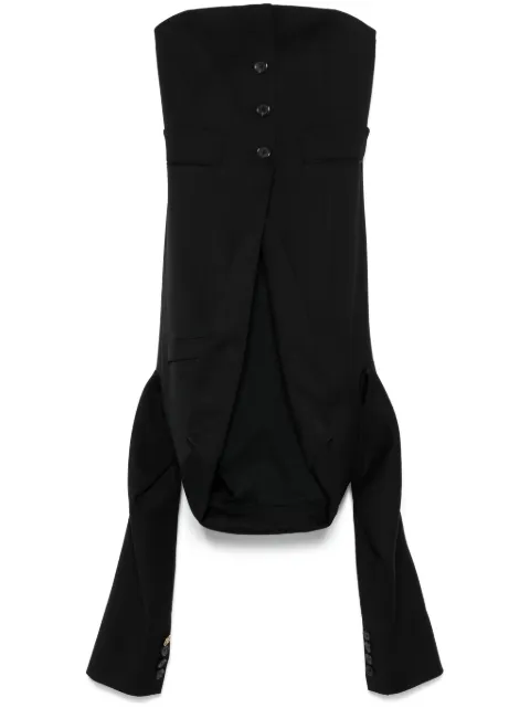 Moschino panelled strapless top 