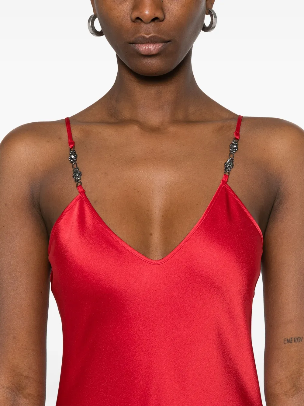 Max Mara Rive maxi-jurk Rood