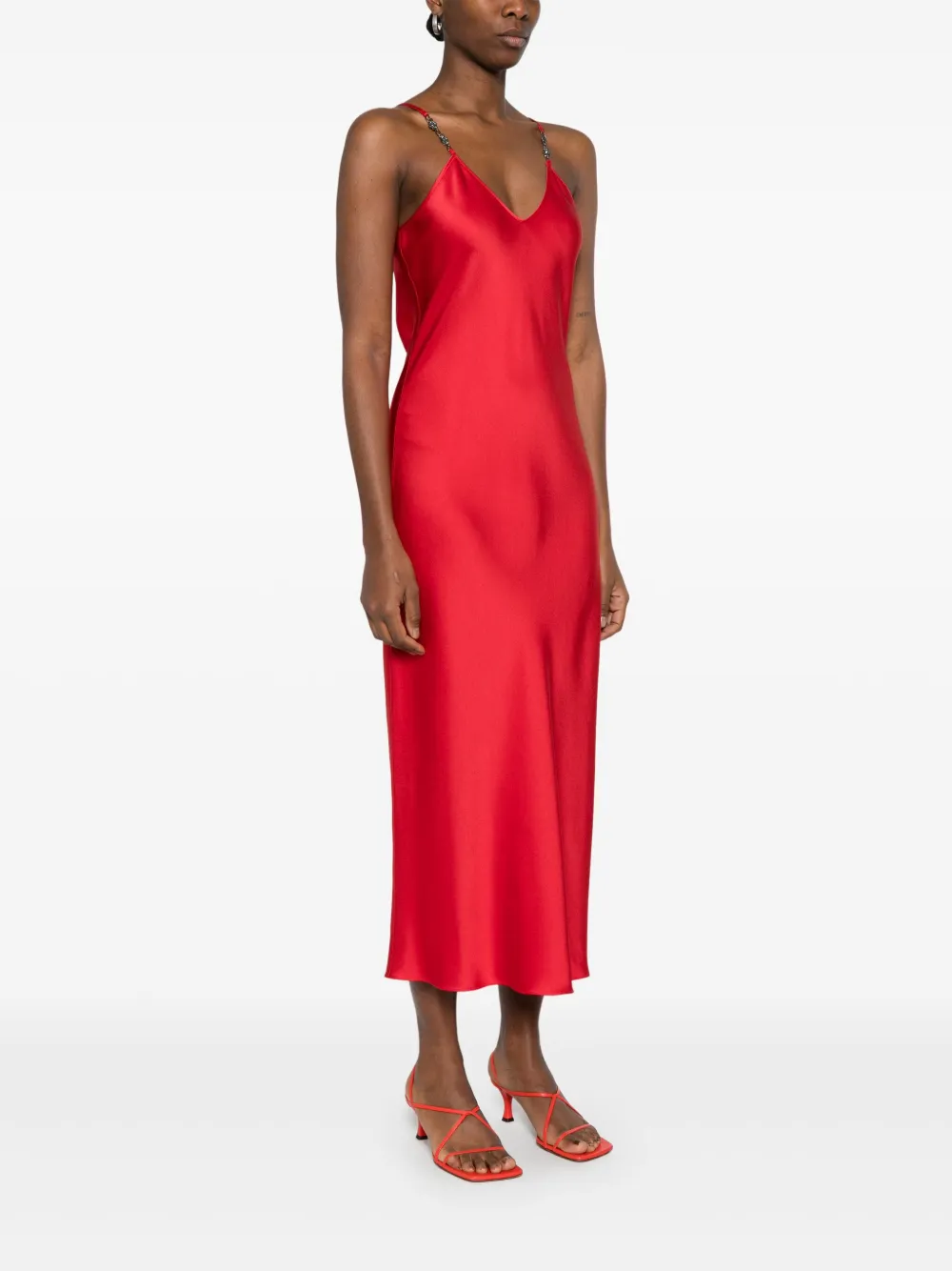 Max Mara Rive maxi-jurk Rood