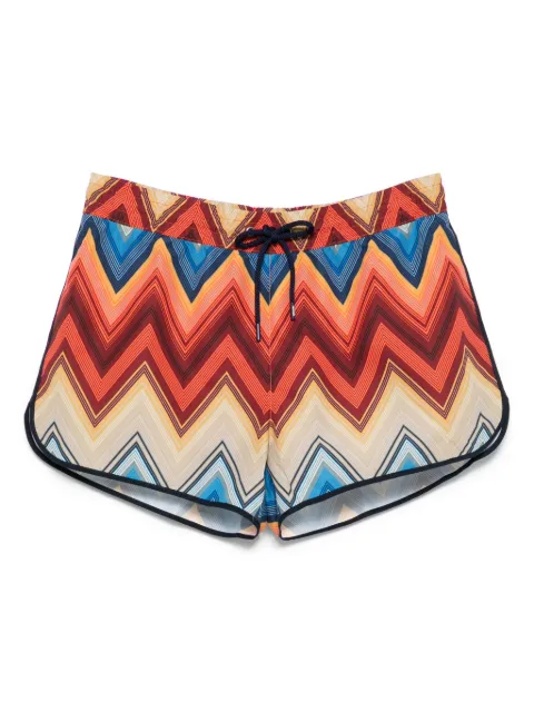 Missoni shorts de playa con estampado en zigzag
