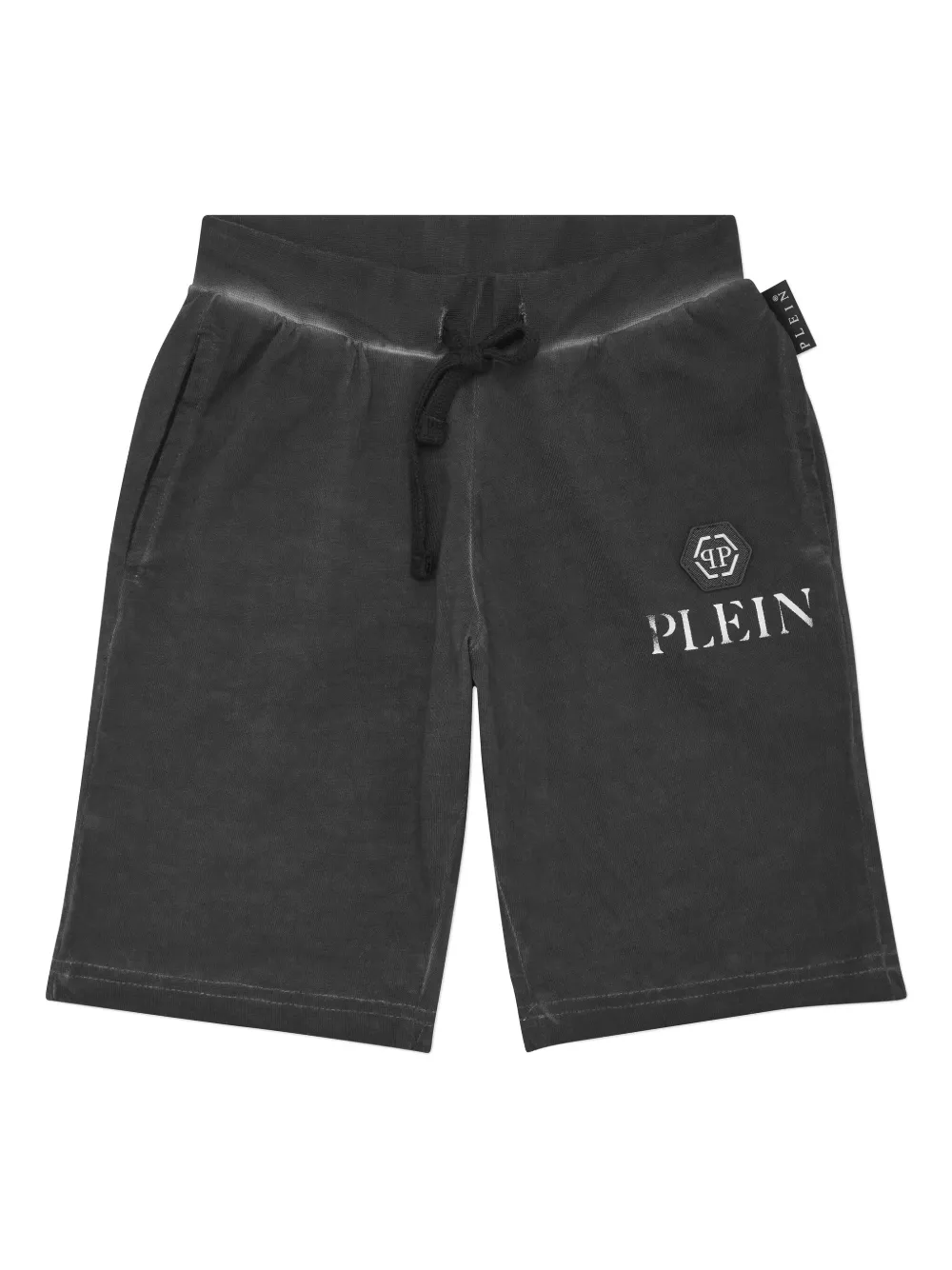 Philipp Plein Basic Plein Old geverfde shorts Zwart