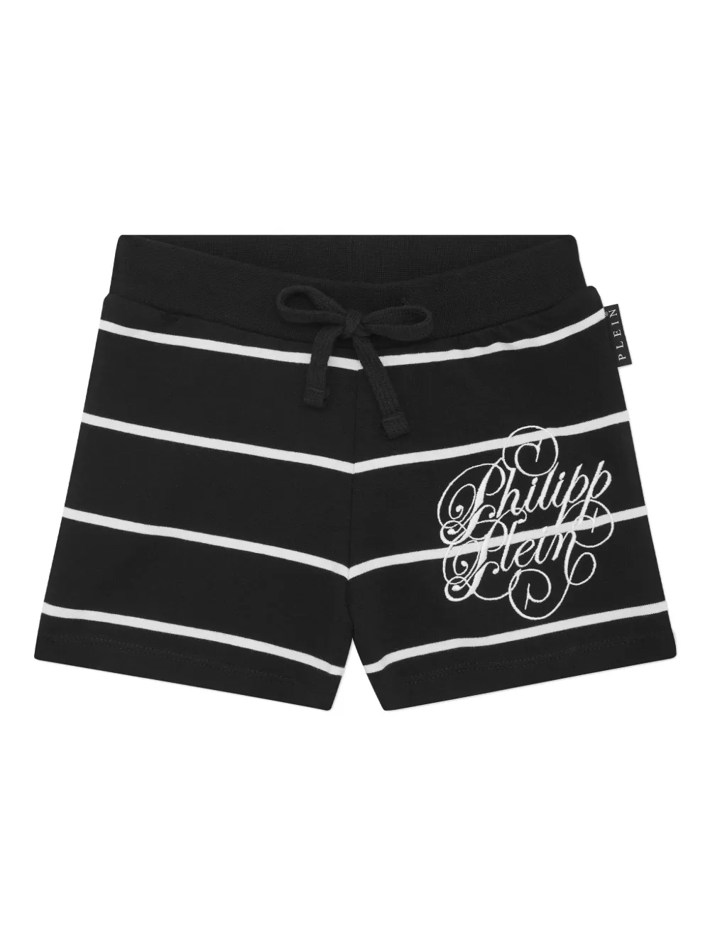 Philipp Plein Gestreepte shorts Zwart