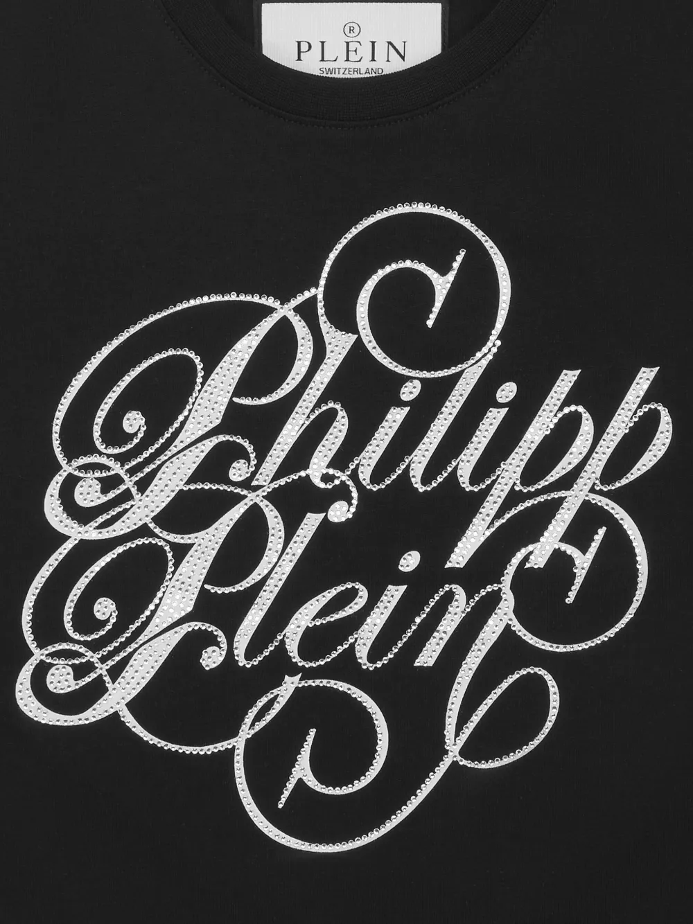 Philipp Plein Coursive T-shirt Zwart