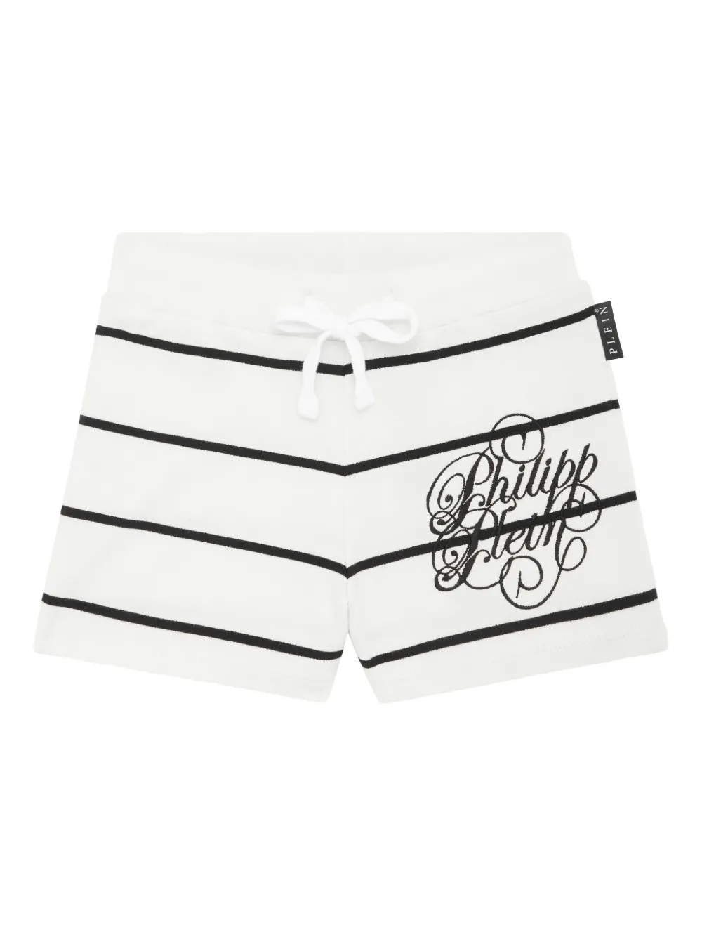 Philipp Plein Geribbelde trainingsshorts Wit