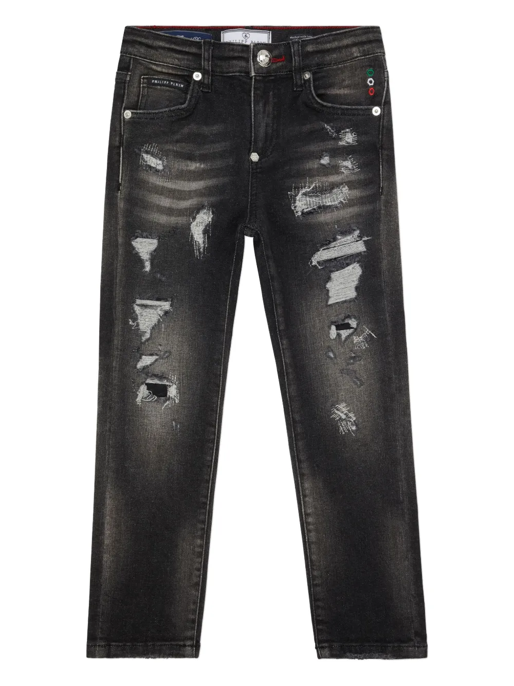 Philipp Plein Super straight jeans Zwart