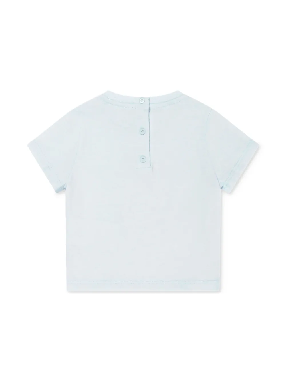 Fendi Kids T-shirt met borduurwerk Blauw