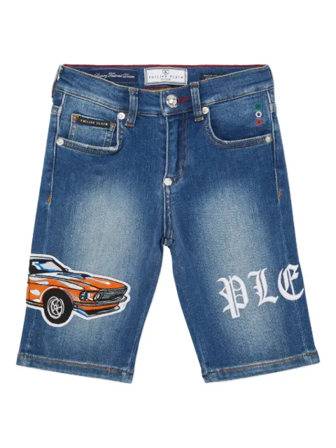 Philipp Plein Formentera Cars Racing denim shorts 