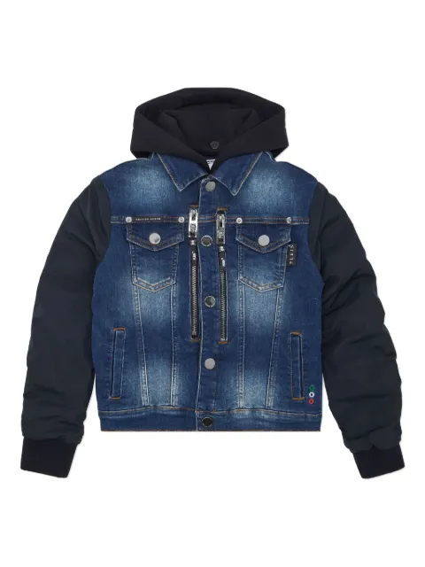 Philipp Plein chamarra Racing Club Denim Oversize