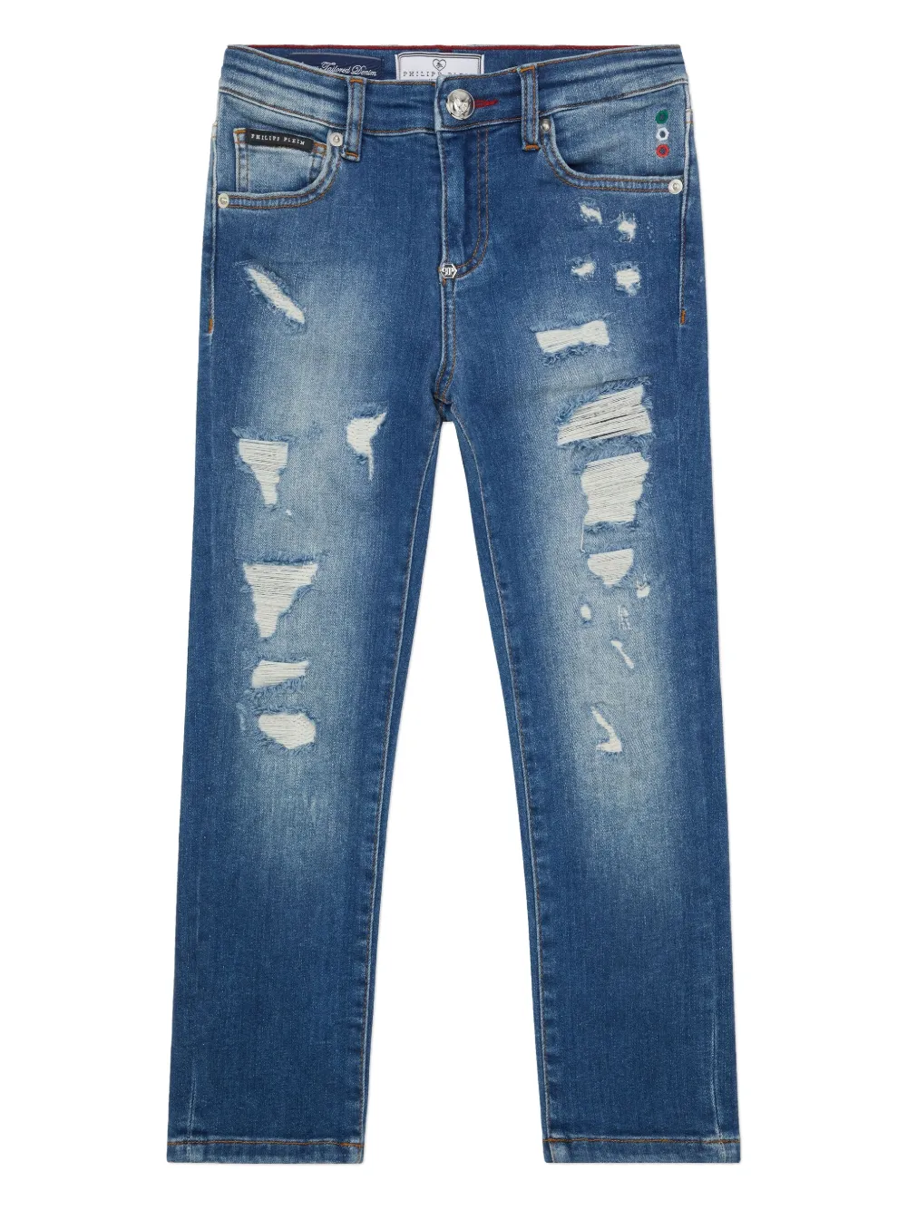 Philipp Plein Cars Racing jeans Blauw