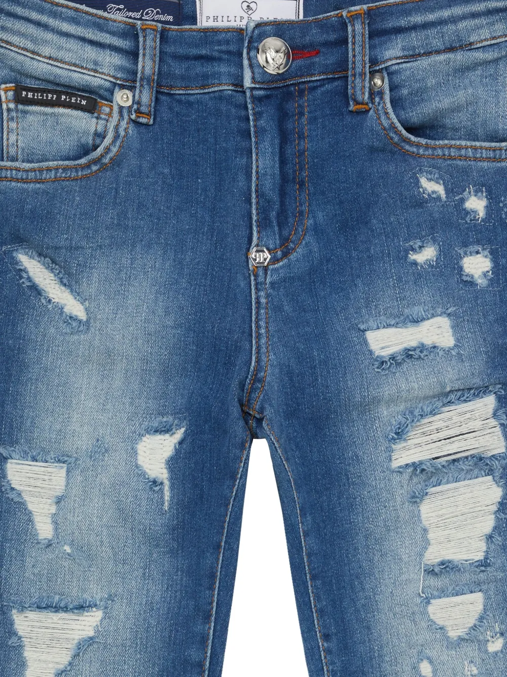 Philipp Plein Cars Racing jeans Blauw
