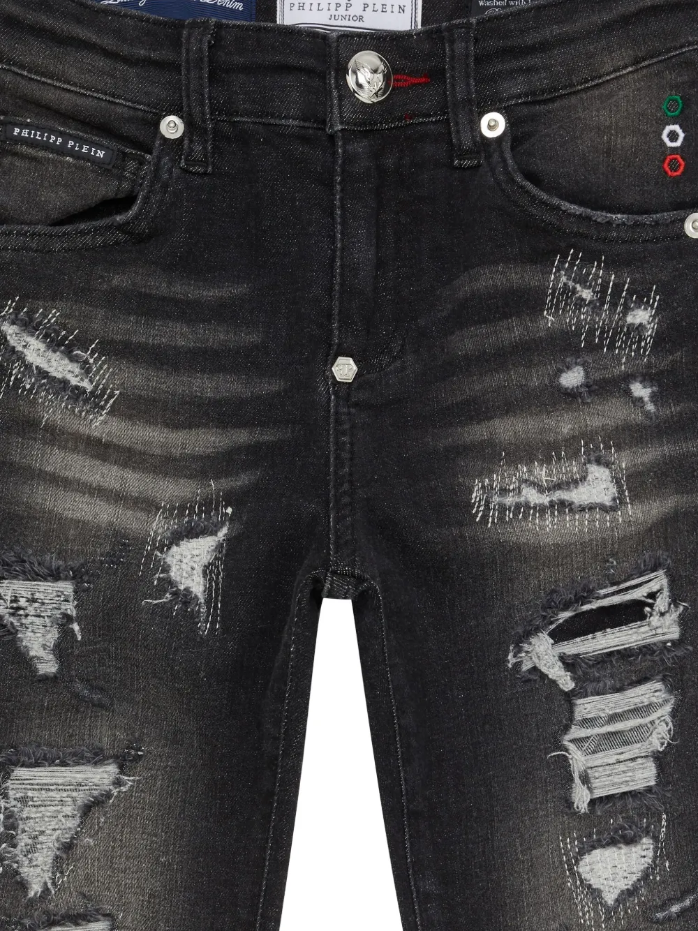 Philipp Plein Cars Racing jeans Zwart