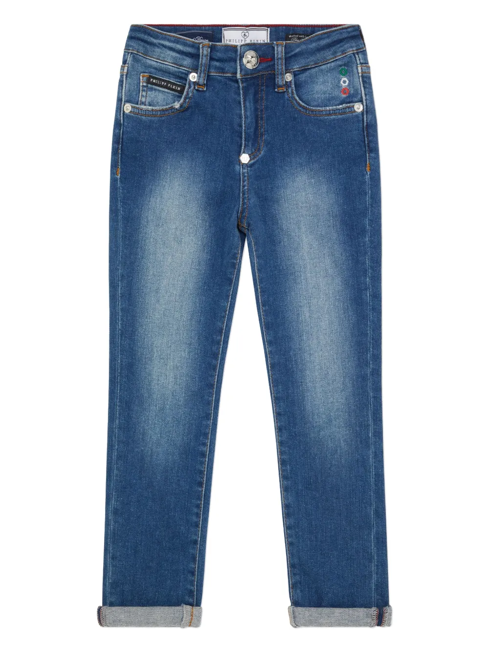 Philipp Plein Italic Plein skinny jeans Blauw
