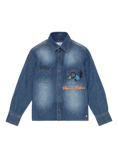 Philipp Plein Cars Racing denim shirt