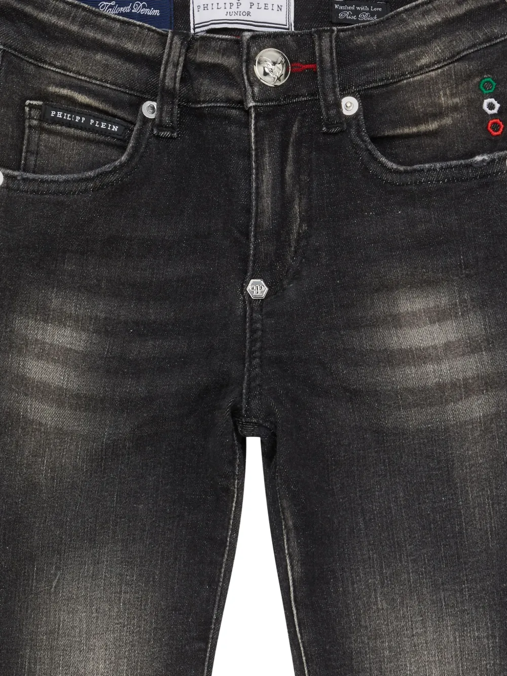 Philipp Plein Italic Plein skinny jeans Zwart