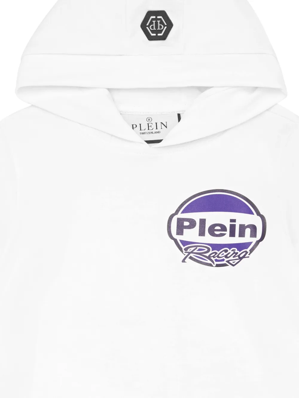 Philipp Plein Strass Cars Racing hoodie Wit