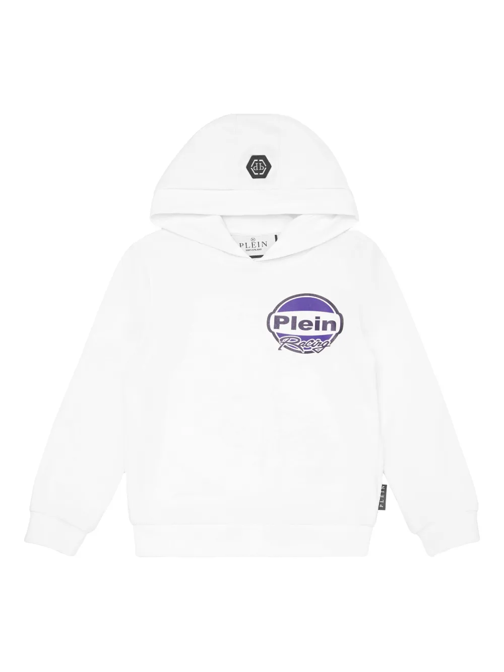 Philipp Plein Strass Cars Racing hoodie Wit